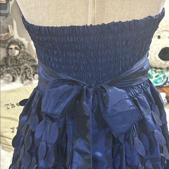 Sequin Hearts Navy Strapless Cocktail Dress – Ruffled Skirt – Juniors Size 7 - Picture 4 of 9